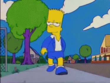 Bart Simpson swaggering